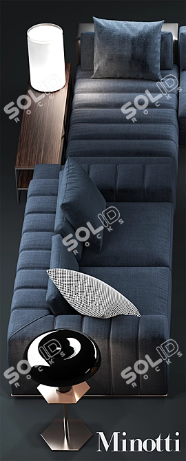 Elegant Minotti Freeman Sofa 3D model image 2