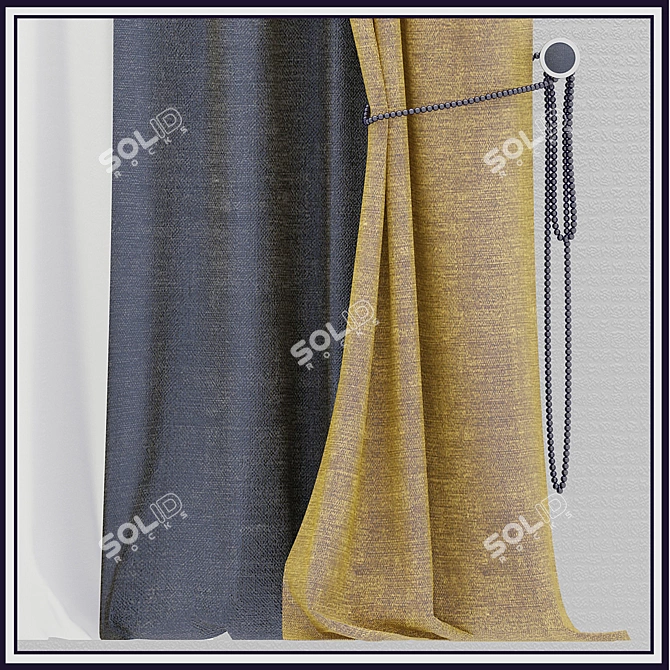 Beaded, Elegant and Stylish Curtain 3D model image 2