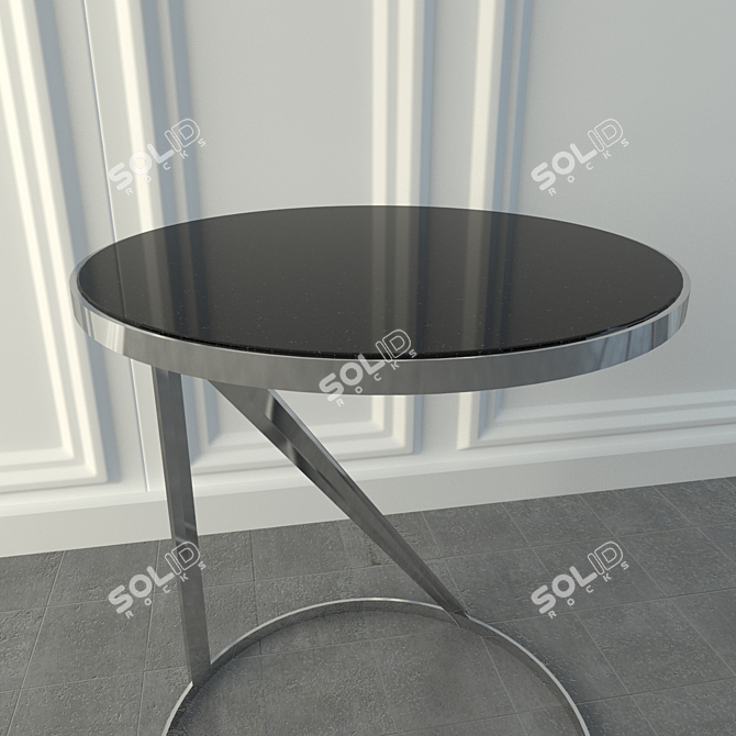 Artco Round Side Table 3D model image 2