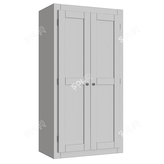 Light Wood Wardrobe 3D model image 4