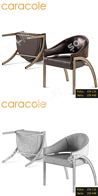 Caracole Architects Chair: Sleek and Sophisticated 3D model image 2