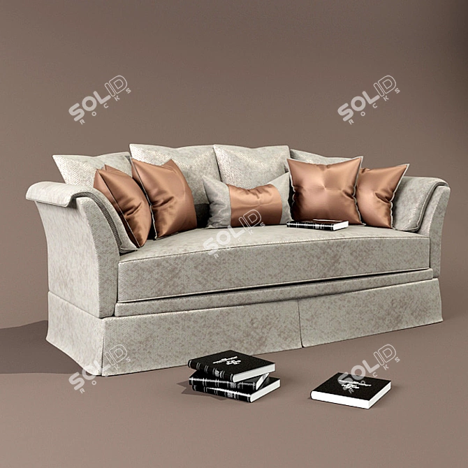 Elegant Comfort Sofa 3D model image 1