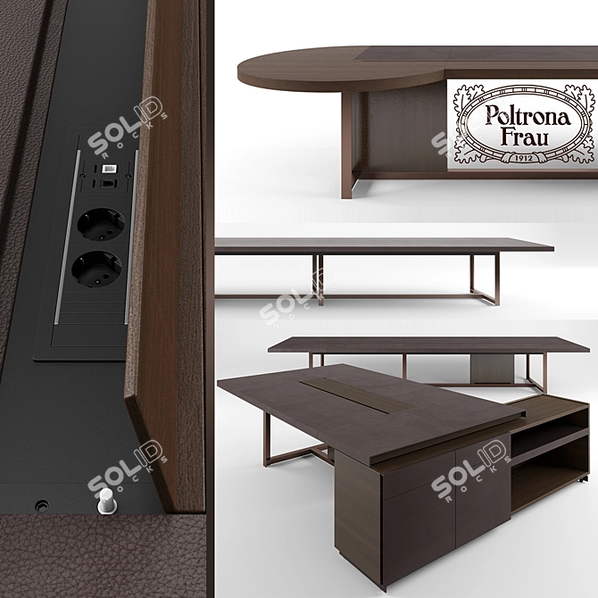 JOBS Executive Desk: Stylish and Functional 3D model image 2