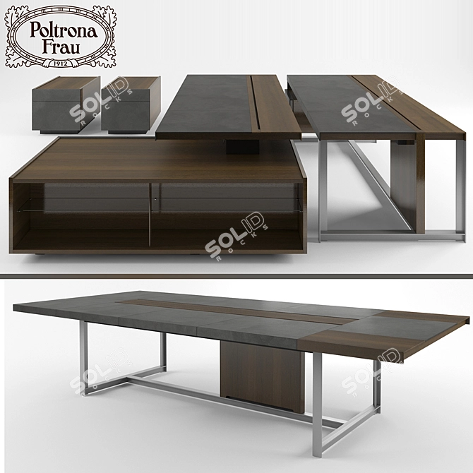 JOBS Executive Desk: Stylish and Functional 3D model image 3