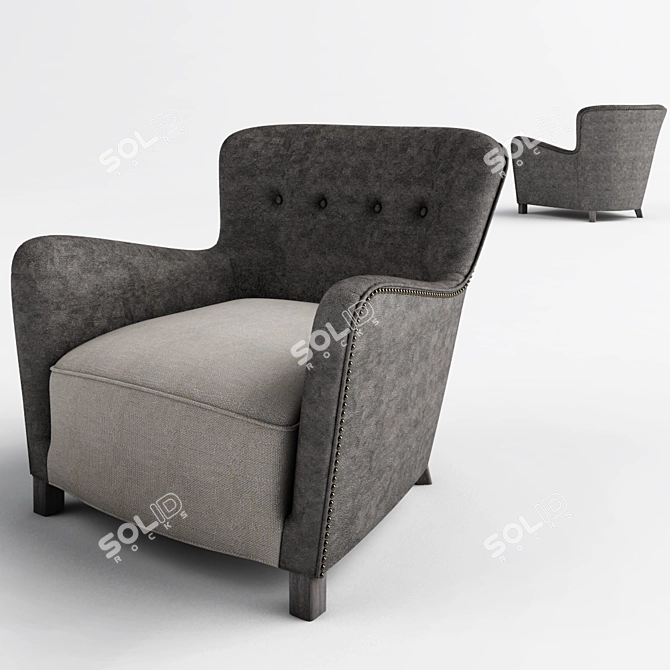 Savona Curations ArmChair: Modern Elegance 3D model image 1