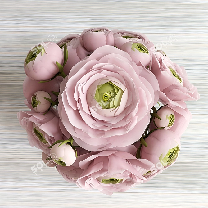 Pretty in Pink bouquet 3D model image 2