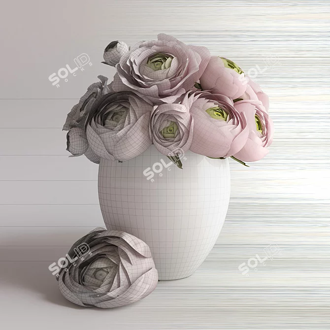 Pretty in Pink bouquet 3D model image 3