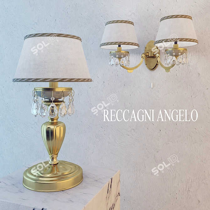 Elegant Rose Pleated Trasps by Reccagni 3D model image 1