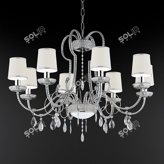 Masiero Classica Emme Pi Light 5100/8 + 2 | Modern Crystal Chandelier 3D model image 1