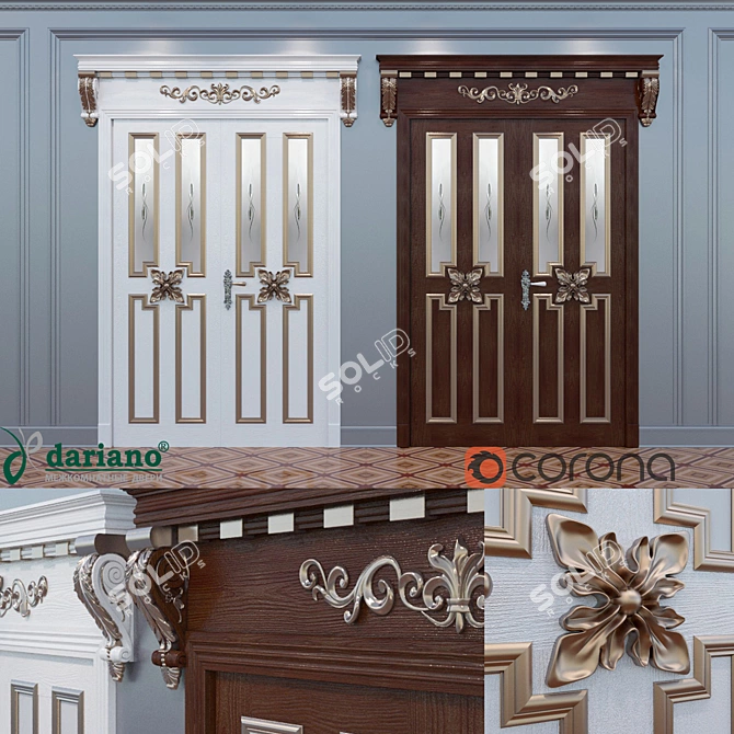 Elegant Carved Elements: Rossi Doria 3D model image 1