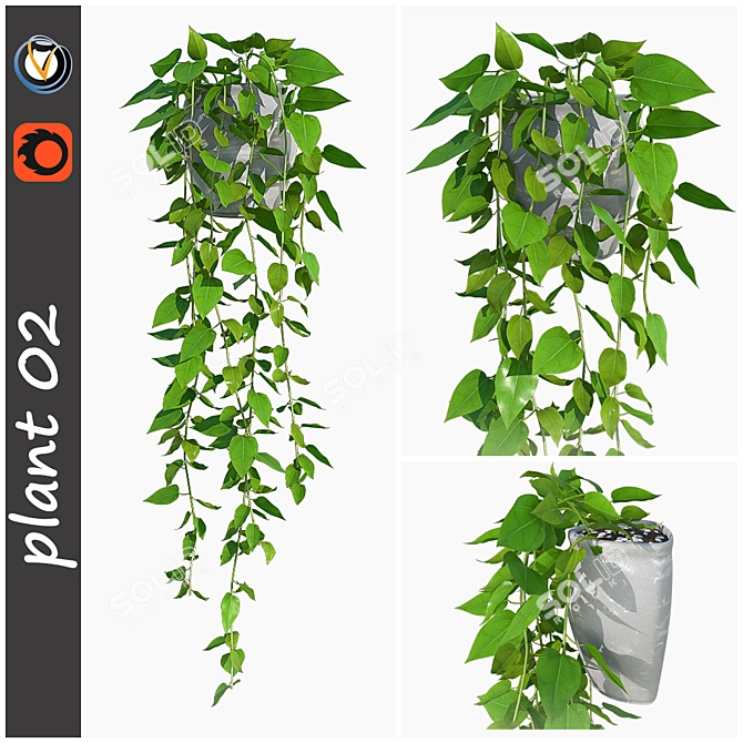 Lush Plant 02 - Vray and Corona 3D model image 1