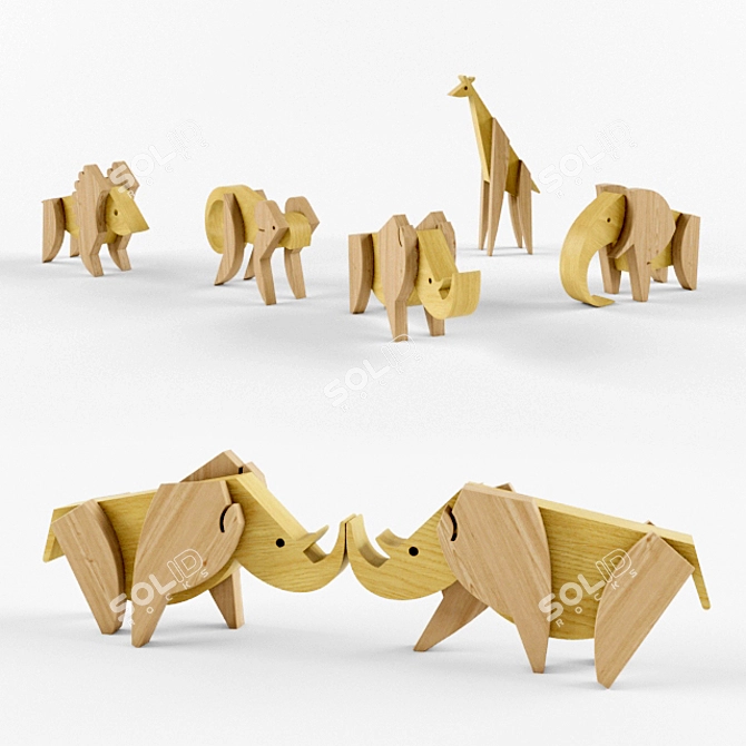 Crafted ESNAF Wooden Toys 3D model image 2