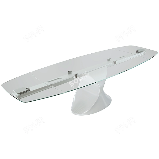 Elegant Extendable Table - Tonin Casa Shanghai 3D model image 1