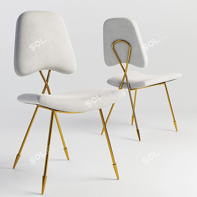 Maxime Dining Chair by Jonathan Adler 3D model image 1
