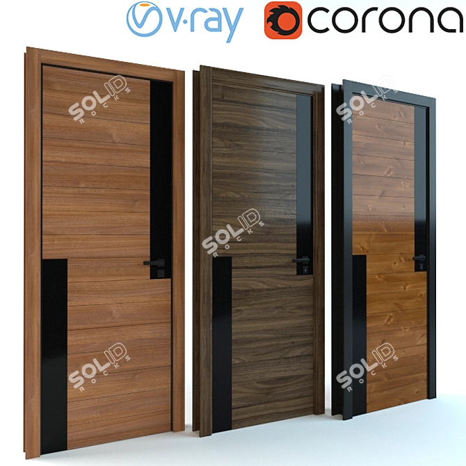 Paradise Door - Exquisite Elegance for Your Home 3D model image 1