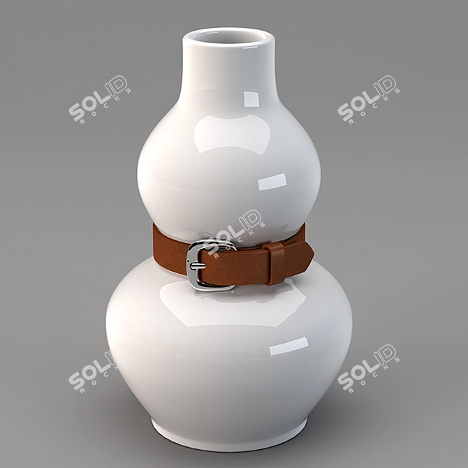 Sleek Scandinavian Alba Vase 3D model image 1