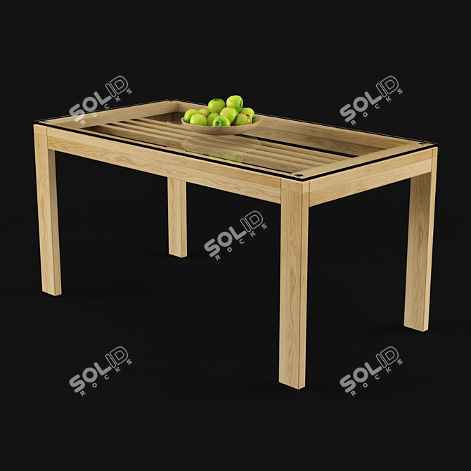 Elegant Dining Table in 3D 3D model image 1