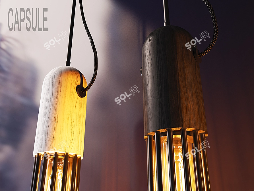 Industrial Loft Pendant Light 3D model image 3