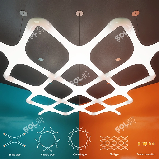 Futuristic Lighting Solution: Ross Lovegrove YAMAGIWA System X 3D model image 1