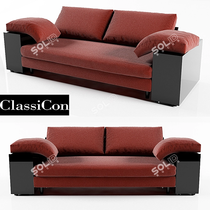 ClassiCon Lota: Elegantly Designed 3-Seater Sofa 3D model image 1
