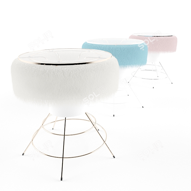 Fuzzy Glam Small Table 3D model image 3