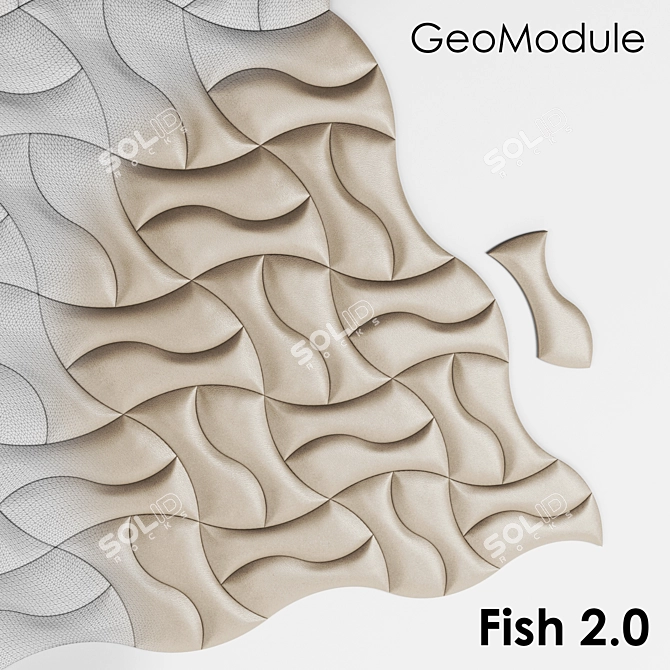 Modular Fish 2.0 Wall Panels 3D model image 1