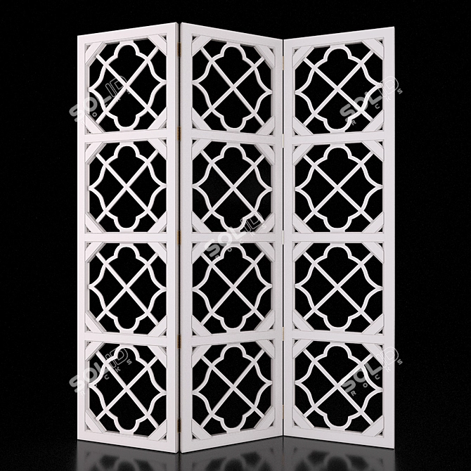 Abbotts Landing Ivory Key Folding Screen 3D model image 1