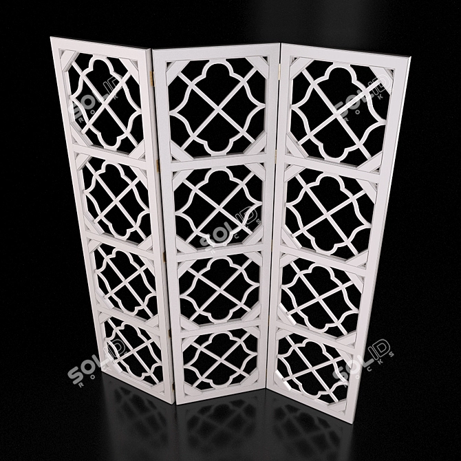 Abbotts Landing Ivory Key Folding Screen 3D model image 2