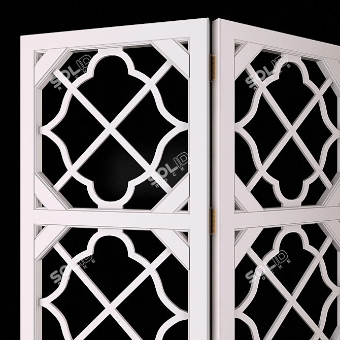 Abbotts Landing Ivory Key Folding Screen 3D model image 3