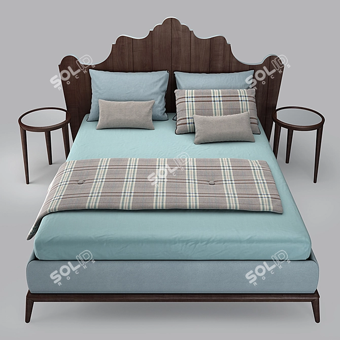 Contemporary Bed by Volpi 3D model image 2