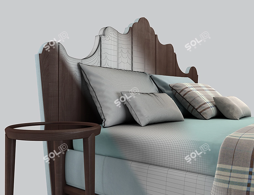 Contemporary Bed by Volpi 3D model image 3