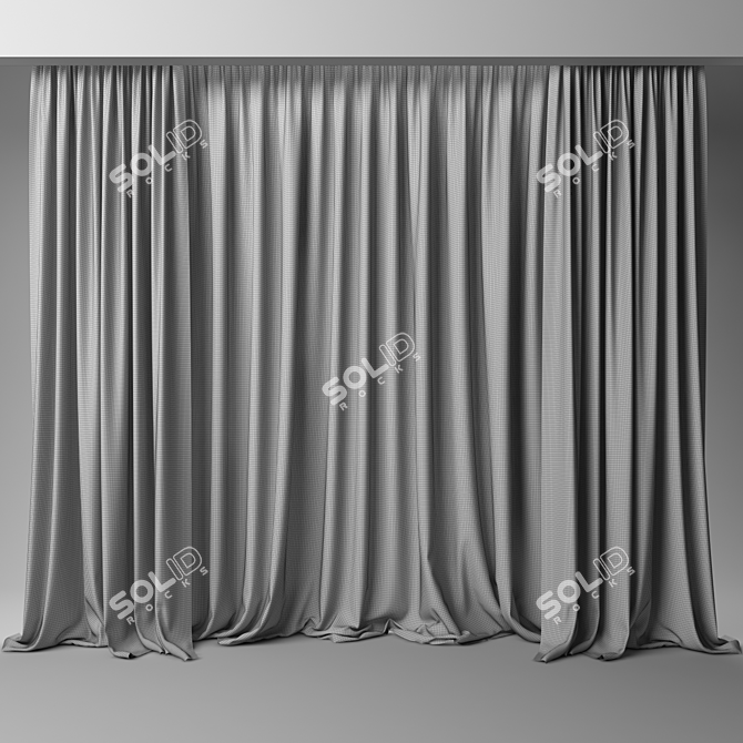 Modern Style Curtain 3D model image 3