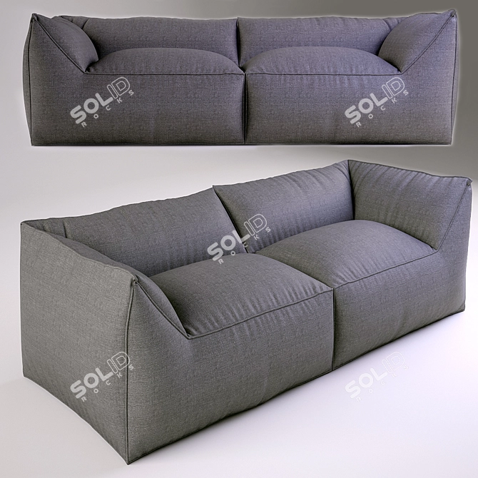 Playful and Plush: Limbo 2 Seater Sofa 3D model image 1