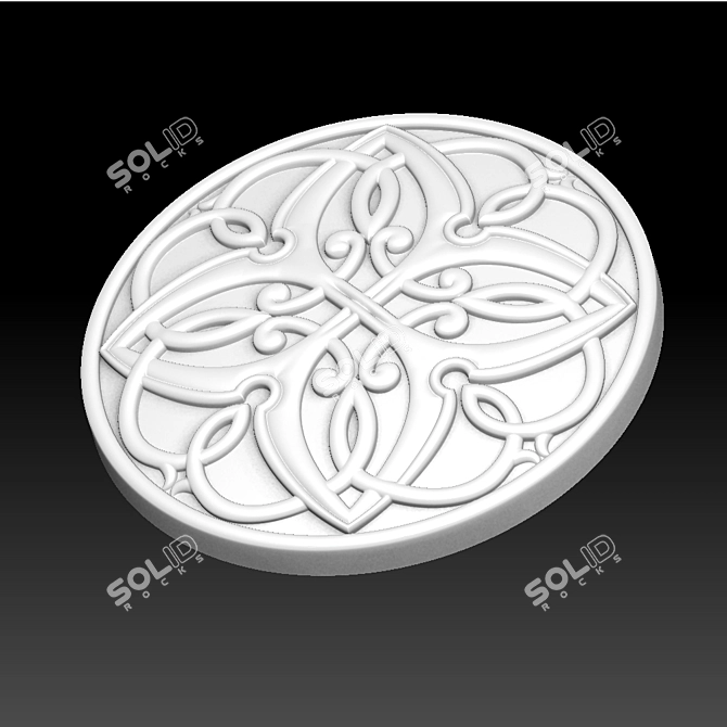 Decorative Rosette Mesh 3D model image 2