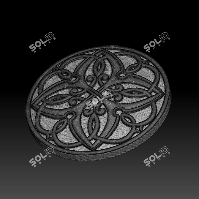 Decorative Rosette Mesh 3D model image 3