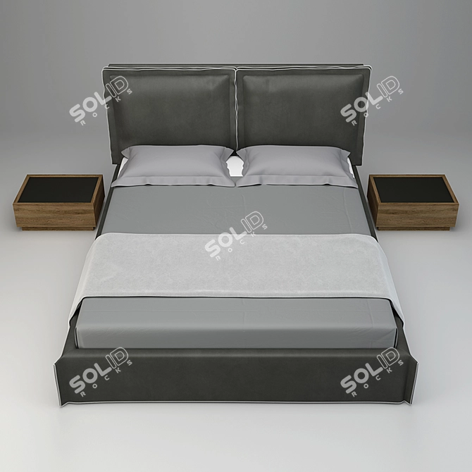 Modern Bed Dall'Agnese Free 3D model image 2