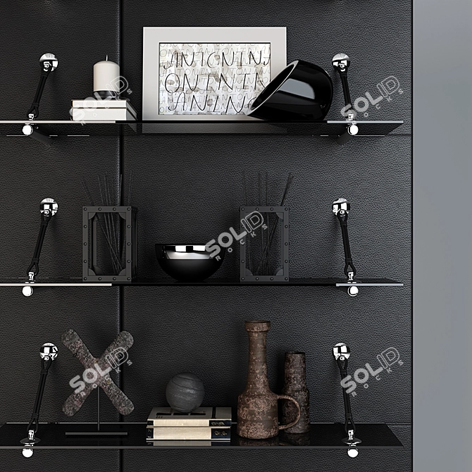 Gamma Boulevard Shelves: Stylish Storage Solution 3D model image 3