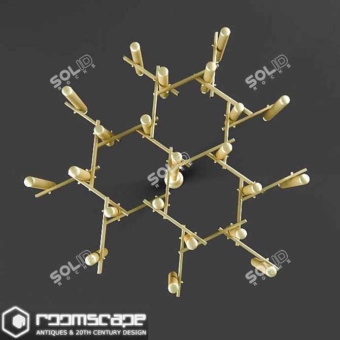 Luxurious Sciolari Gold Chandelier - 21 Lights 3D model image 3