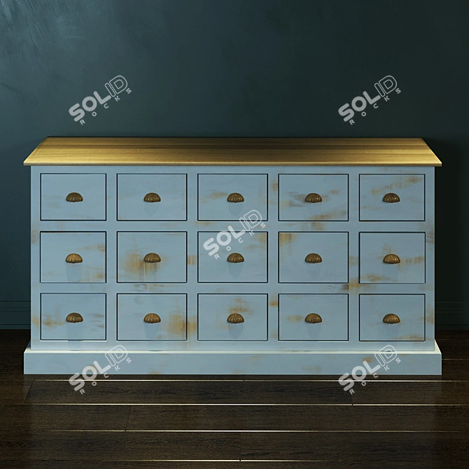 MOONZANA Trendy Chest of Drawers 3D model image 1