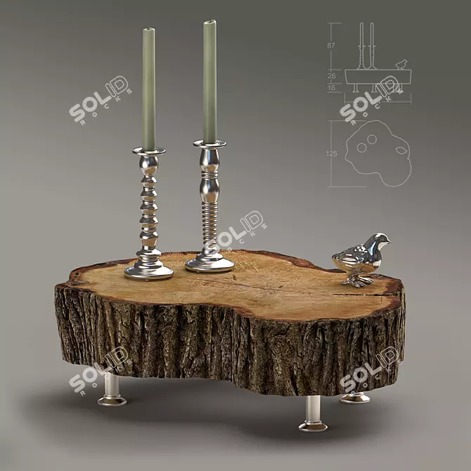 Elegant Table Décor Set 3D model image 1