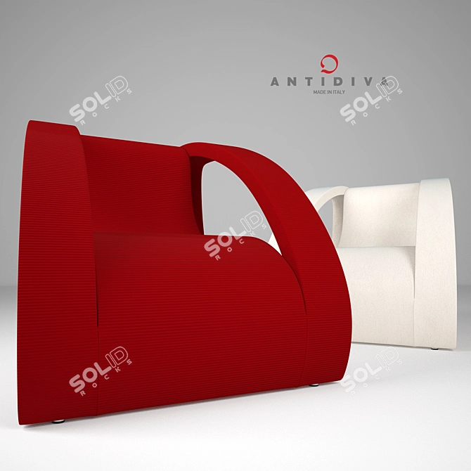 Antidiva Cut: Modern Armchair by Domenico De Palo 3D model image 1