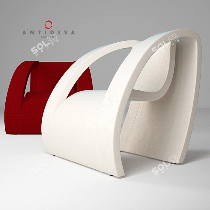 Antidiva Cut: Modern Armchair by Domenico De Palo 3D model image 2