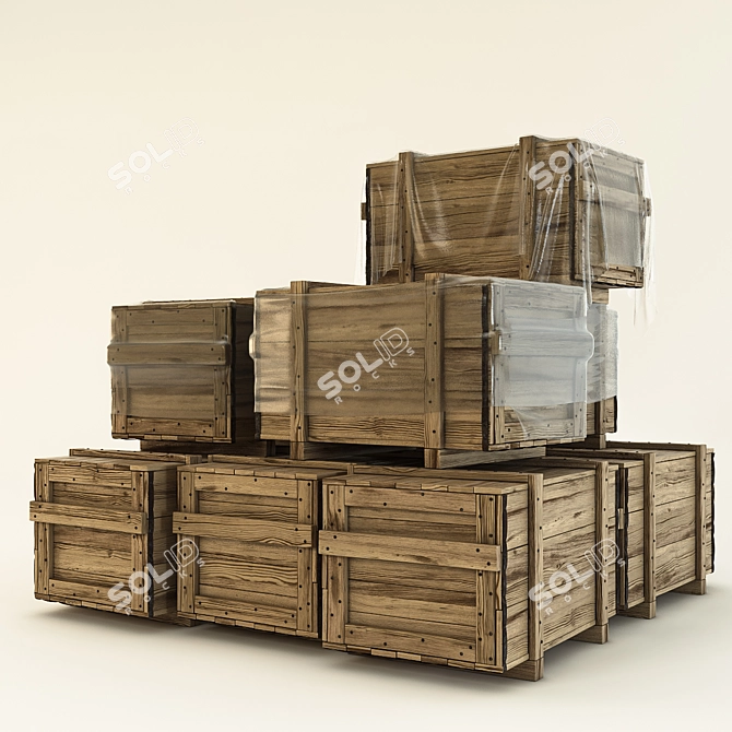 Storage Transport Box - W540mm, D850mm, H500mm 3D model image 1