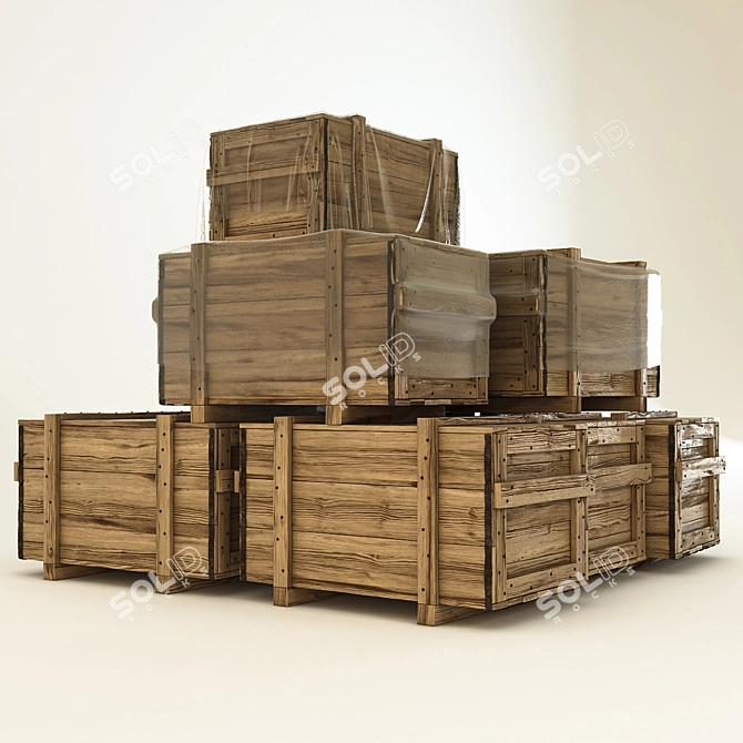 Storage Transport Box - W540mm, D850mm, H500mm 3D model image 2