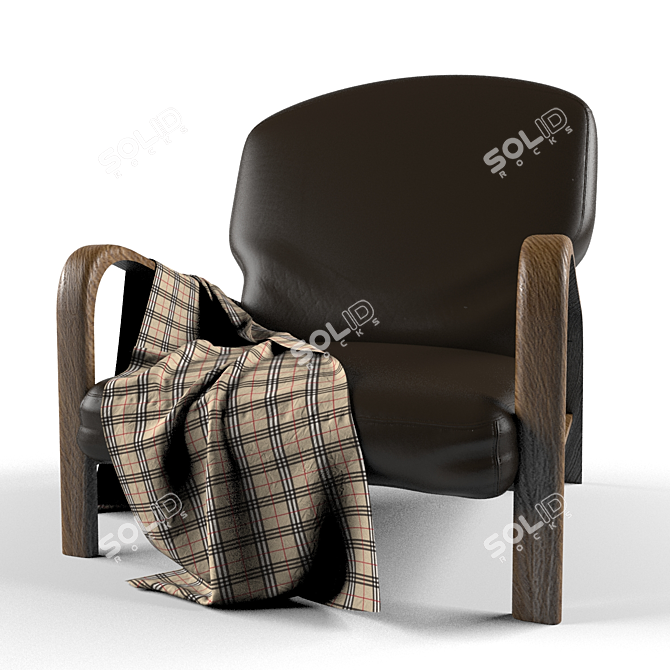 Elegant Armchair: 900x950, V-Ray, 3Ds Max 3D model image 2
