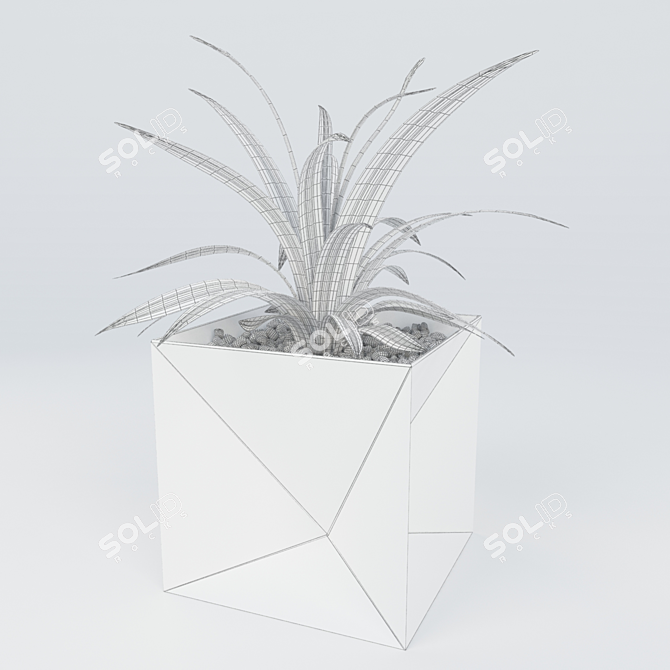 Origami Steel Planter - Outdoor Décor Masterpiece 3D model image 3