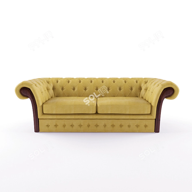 Leather Sofa 3D model image 1