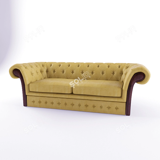 Leather Sofa 3D model image 2