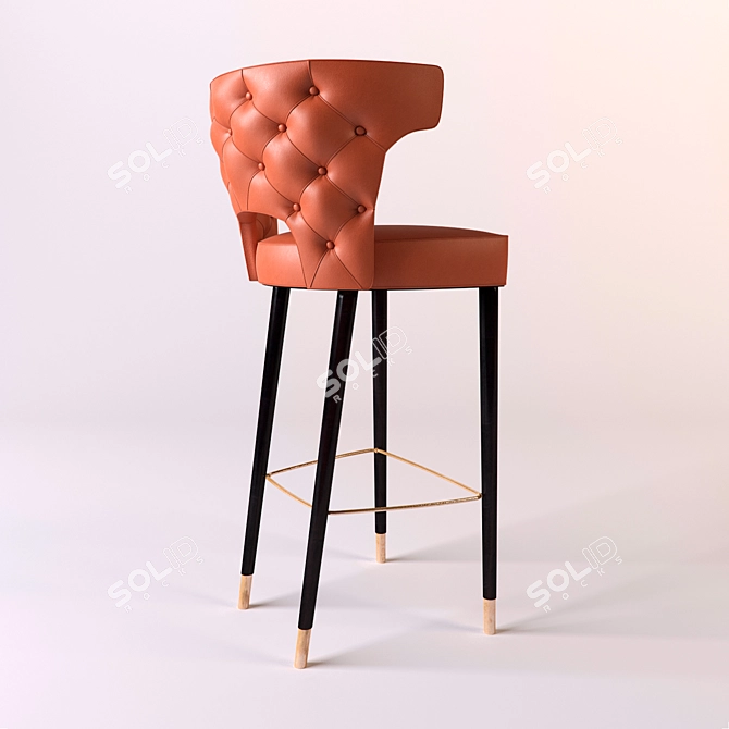Modern Elegance: BRABBU Kansas Bar Chair 3D model image 2