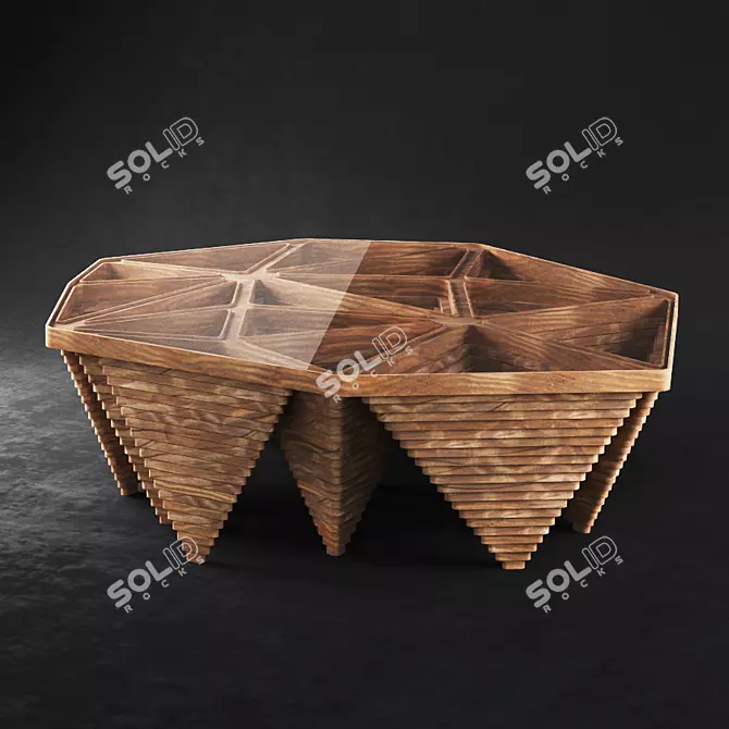 Delunay Modern Table 3D model image 2
